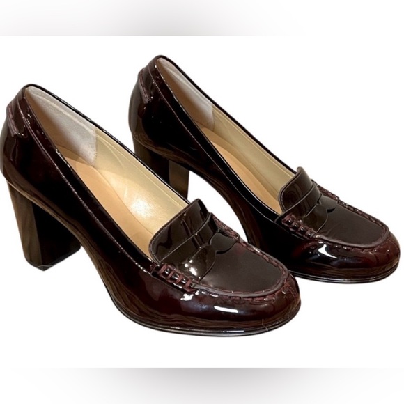 MICHAEL KORS heeled leather loafers 🩷🖤 - Picture 3 of 6